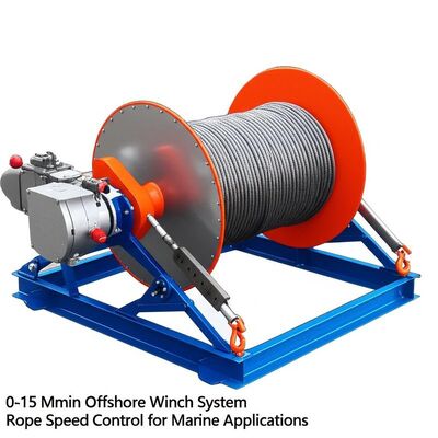 0-15 Mmin Offshore Winch System Rope Speed Control for Marine Applications