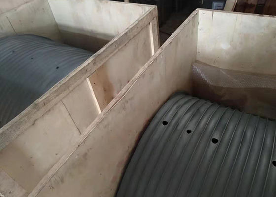 Disegno personalizzato tamburo di sollevamento in acciaio maniche scanalate manica di corda di filo